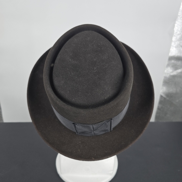 Vintage Bond Royal Quality Brown Hat Bowler Fedora Size 7 Fur Felt USA Made - Picture 12 of 12